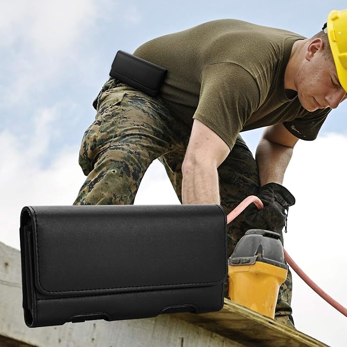 BECPLT for Samsung Galaxy S25 S24 S23 S22 5G S21 5G Holster Case, for iPhone 17 Pro 17 16 15 Pro Leather Pouch Case Holster with Belt Clip & Belt Loops with Card Holder for Apple iPhone 15 14 13 12