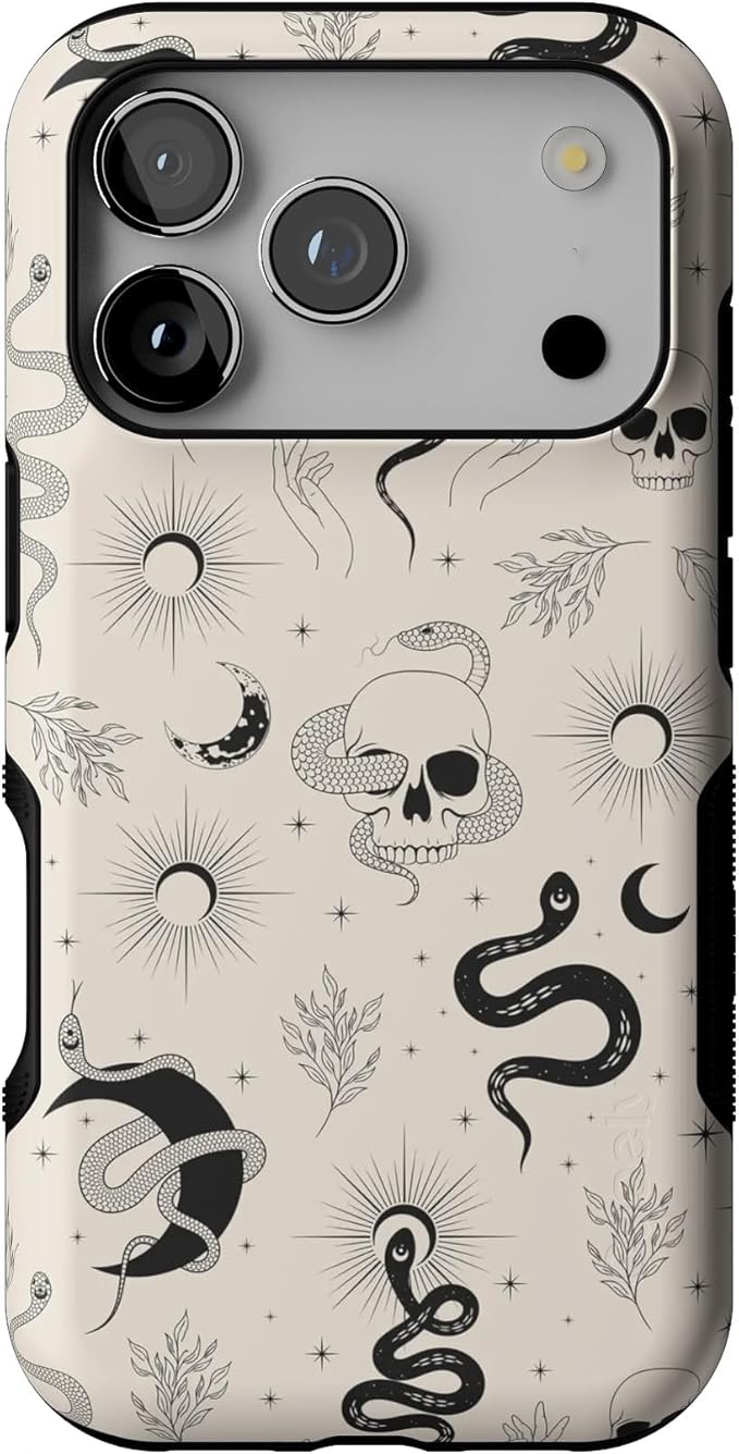 Casely iPhone 17 Pro Case | No Further Explanation | Snakes & Skulls | Bold Protective Design | Compatible with MagSafe