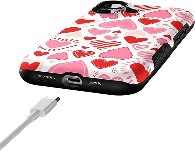 Casely iPhone 17 Case | Love Struck | Heart Stickers | Bold Protective Design | Compatible with MagSafe
