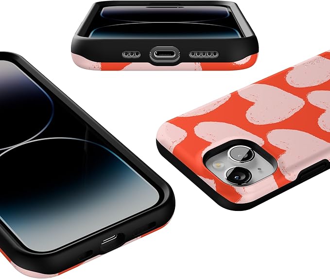 Casely iPhone 14 Case | Love You More | Heart Doodle | Compatible with MagSafe | Bold Protective Design