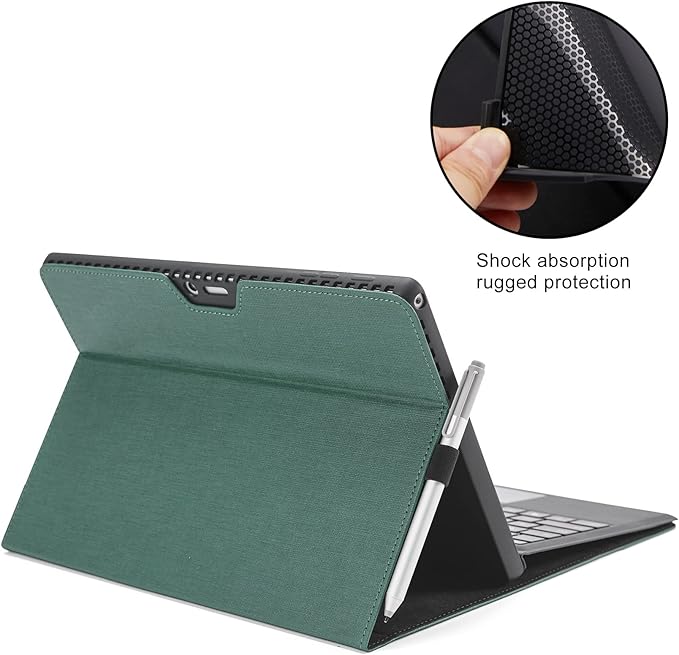 Omnpak Case for Microsoft Surface Pro 7+ (2021)/Surface Pro 7(2019)/Surface Pro 6(2018)/Surface Pro 5(2017)/Surface Pro 4, Adjustable Viewing Angle, Compatible with Type Cover Keyboard