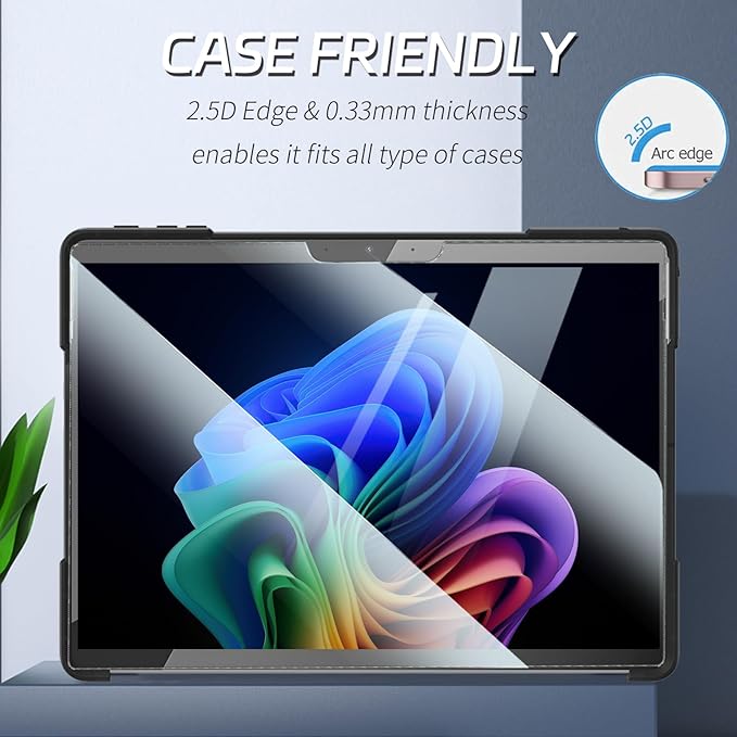 ZenRich 【2 Pack Anti Blue Light Tempered Glass Screen Protector for Surface Pro 12” 2025,Anti Blue Light Anti-Glare Bubble Free Anti-fingerprint Protective Film