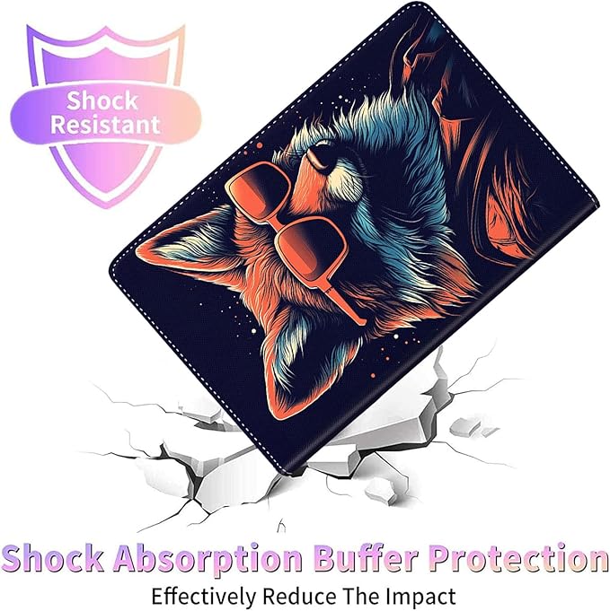 Case for Galaxy Tab A9 Plus ， Auto Sleep/Wake Multi-Angle Viewing Slim Folio Stand Cover for Samsung Galaxy Tab A9+/A9 Plus 11 Inch 2023 (SM-X210/X216/X218), Cool Fox