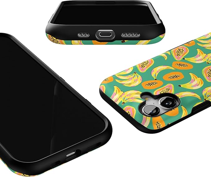 Casely iPhone 17 Case | Papaya Palms | Dippin' Daisy's Tropical Vacation | Bold Protective Design | Compatible with MagSafe