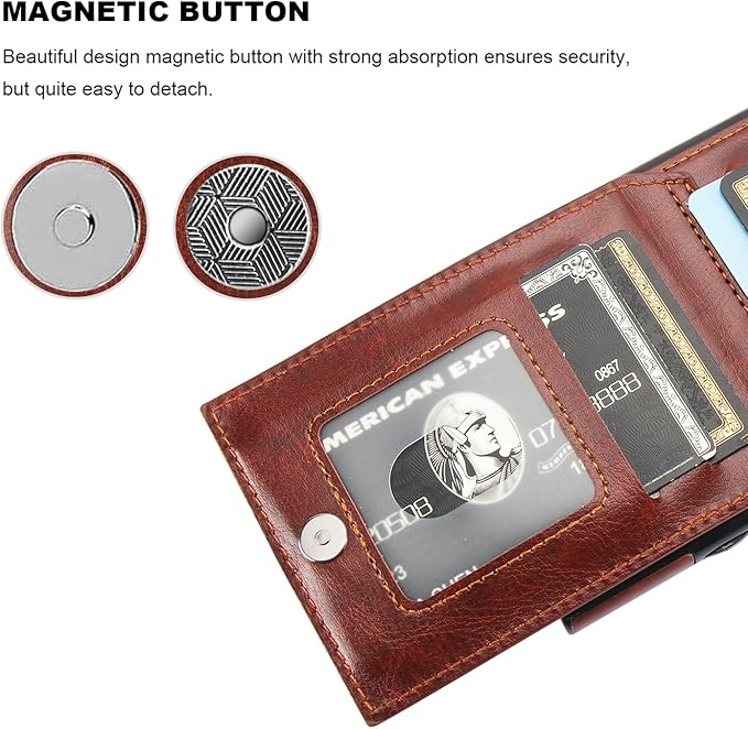 KIHUWEY for Samsung Galaxy S24 Ultra Case Wallet with Credit Card Holder, Flip Premium Leather Magnetic Clasp Kickstand Heavy Duty Protective Cover for Samsung Galaxy S24 Ultra 6.8" (Brown)