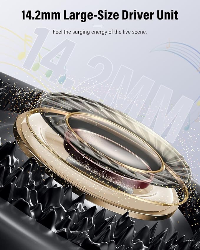 Wireless Earbuds, Bluetooth 5.4 Headphones Bass Stereo, Ear Buds with Noise Cancelling Mic, IP7 Waterproof in Ear Earphones, 36H LED Display Bluetooth Earbuds for Laptop Pad Phones Sports, Pale Blue