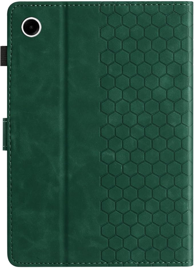 DTangLsm Case for Samsung Galaxy Tab A9 Plus/A9+ 5G 11 Inch 2023 (SM-X210/ X216/ X218) Multi-Angle Viewing PU Leather Smart Folio Stand Cover for Galaxy Tab A 9+ Case with Pen Holder, Honeycomb Green