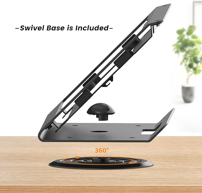 Tablet POS Stand - Heavy Duty Steel Kiosk Stand with 360° Swivel Base Anti-Theft - Compatible with 10.9" iPad 10th, Pro 11" 1 2 3 4, Air 4 5, Air 11", iPad 11"(A16)