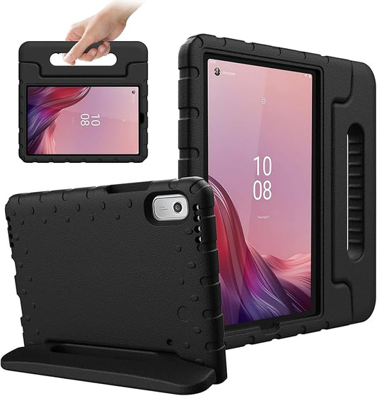 for Lenovo Tab M9 Case, New Kids Heavy Duty Cover with Convertible Handle Stand for Lenovo Tab M9 9.0 Inch 2023, Black