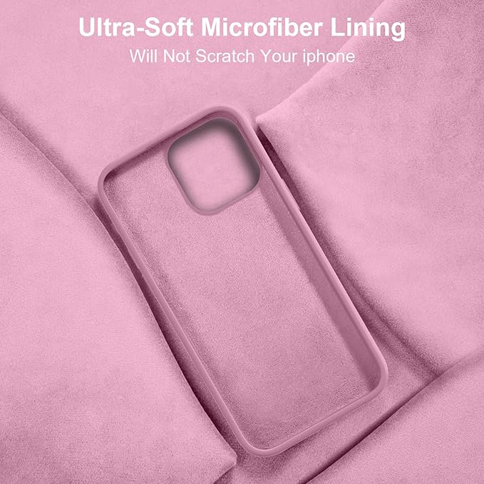 Vooii Compatible with iPhone 14 Case,[Silky Touch Premium Liquid Silicone] [Soft Anti-Scratch Microfiber Lining], Ultra Slim Shockproof Protective Case for iPhone 14 - Lavander Purple
