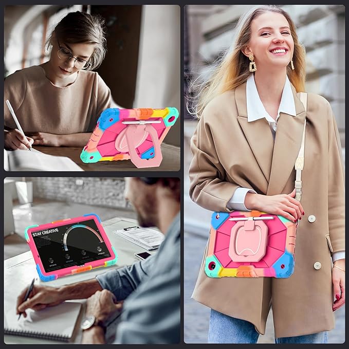 Case for Galaxy Tab A9+/ A9 Plus Cases 11 Inch (SM-X210/X216/X218) with Screen Protector/360 Rotating Stand,Military Grade Shockproof Cover for Samsung A9 Plus Tablet Case