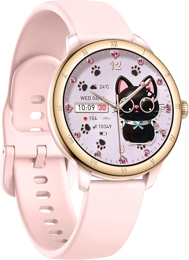 EIGIIS Android Smart Watches for Women 1.27" HD Roman Dial Sports Watches Activity Trackers with Heart Rate Sleep Monitor Smartwatch for iPhone Fitness Tracker Reloj Inteligente para Mujer