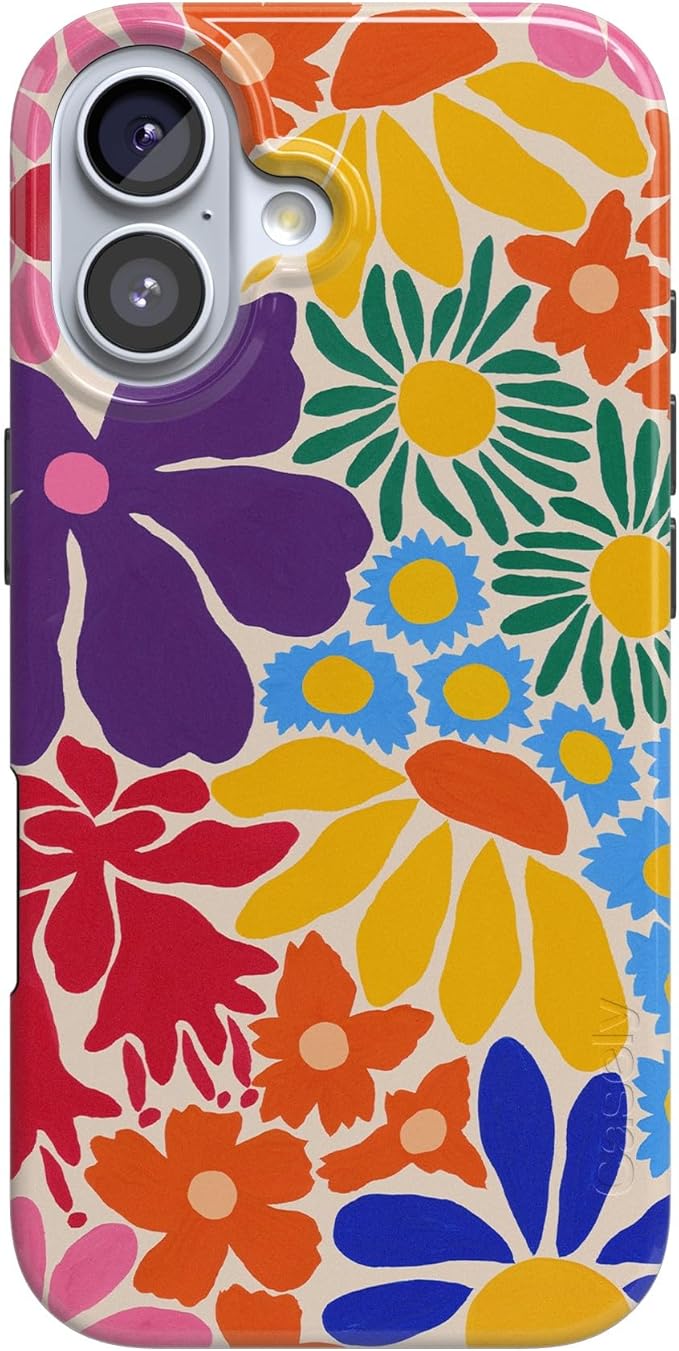 Casely iPhone 17 Case | Flower Patch | Multi-Color Floral | Compatible with MagSafe | Classic Ultra Slim Design