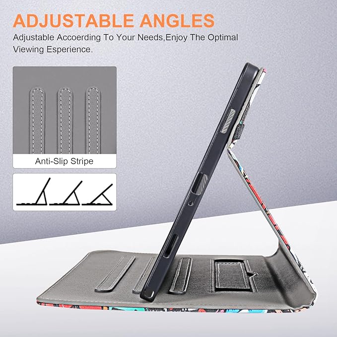 for Samsung Galaxy Tab A9 Plus Case Multiangle Stand for Samsung Tab A9 Plus Tablet Case 11 Inch SM-X210/SM-X216/SM-X218,Graffiti