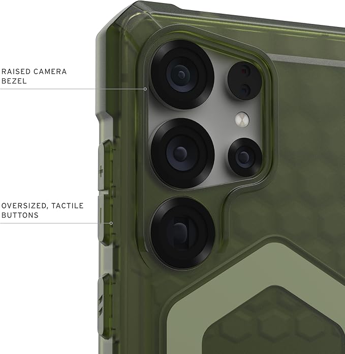 URBAN ARMOR GEAR UAG Designed for Samsung Galaxy S25 Ultra Case 6.9" Essential Armor - Compatible with Magnetic Charging Rugged Military Drop Tested Anti-Slip Protective Cover, Olive Drab