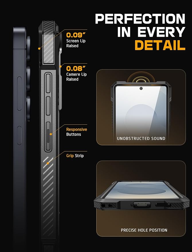 SUPCASE for Galaxy S25 FE Case with Stand (Unicorn Beetle Grip), [Compatible with MagSafe] [Military-Grade Protection] Heavy Duty Magnetic Phone Case for S25 FE 6.7 Inch, Black