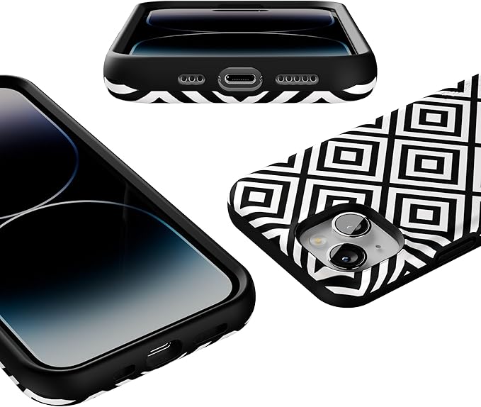 Casely iPhone 14 Case | Diamonds | High Contrast Design | Compatible with MagSafe | Bold Protective Design