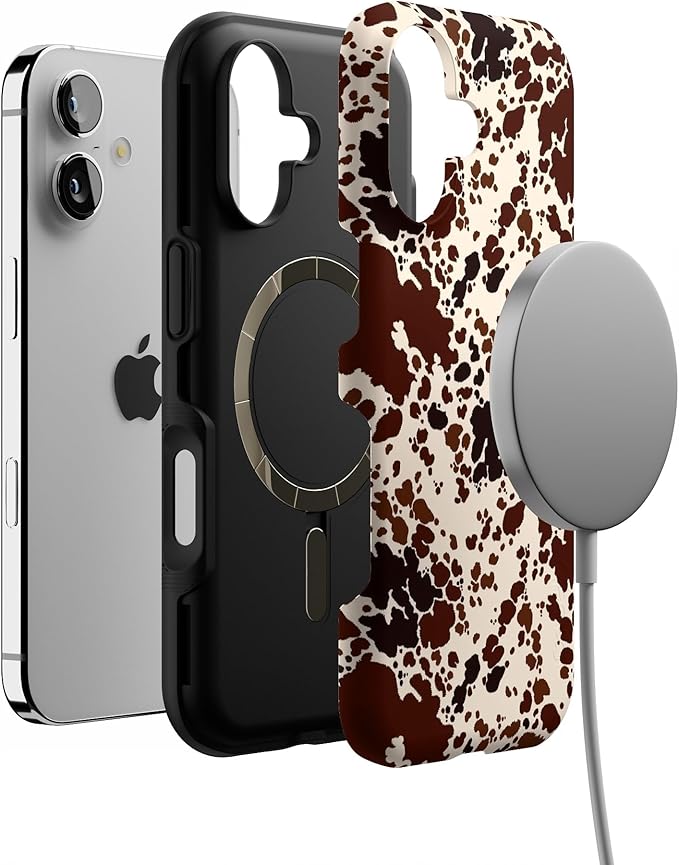 Casely iPhone 17 Case | Cowgirl Envy | Cow Print | Bold Protective Design | Compatible with MagSafe