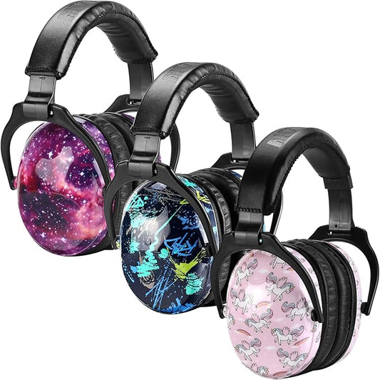 ZOHAN Kids Ear Protection 3 Pack, Noise Canceling Headphones for Monster Jam, Concerts, Fireworks, Air Shows, Autism