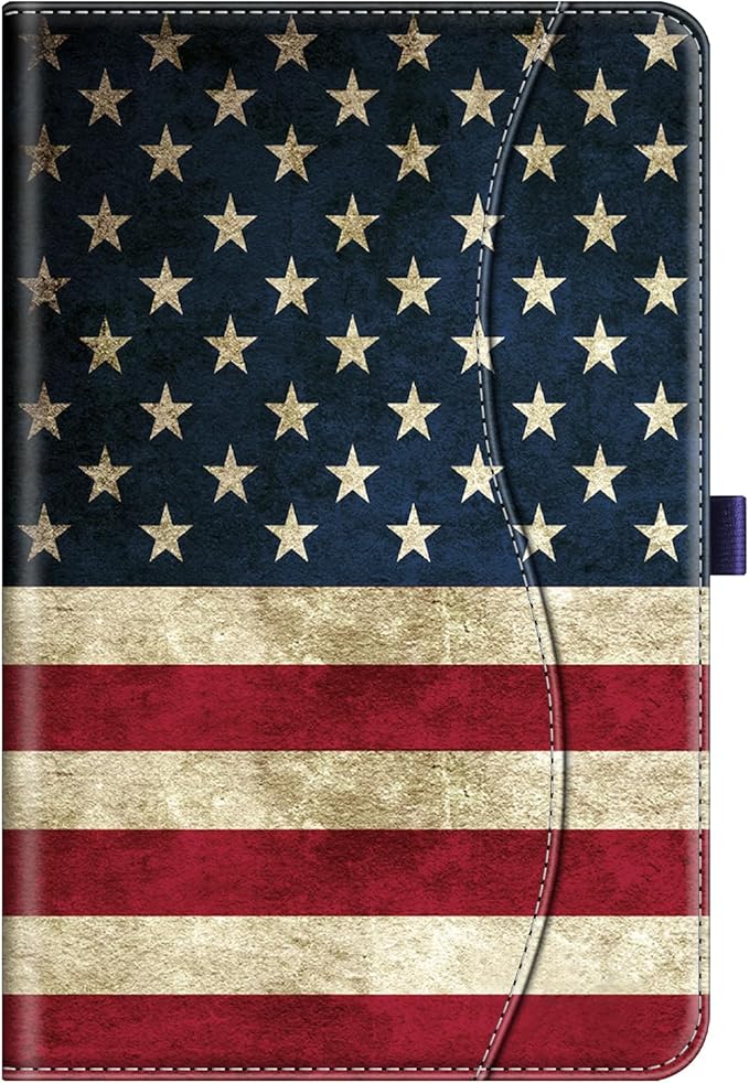 Fintie Case for Samsung Galaxy Tab S10 Lite/ S10 FE/ S9 FE 5G 10.9 Inch/Tab S9 11 Inch with S Pen Holder, Multi-Angle Viewing Protective Cover with Pocket, Auto Sleep/Wake, US Flag