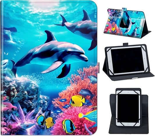 Case for Lenovo Tab P11 Pro Gen 2 11.2" 2022,Mxfdegf 360 Degree Rotating Stand and Magnetic Closure Case for 11.2 inch Lenovo Tab P11 Pro 2nd Generation,Deep Sea Corals Dolphin