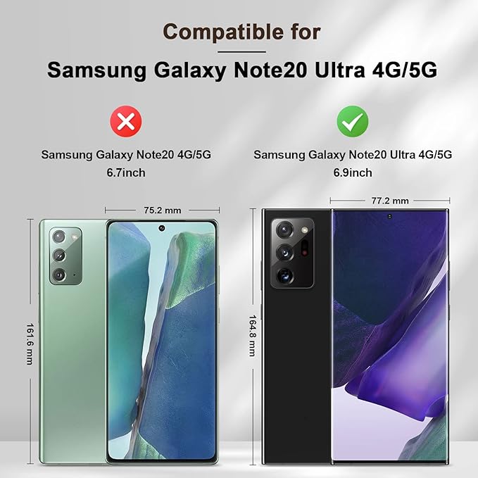 Jasonyu Flip Wallet Case for Samsung Galaxy Note 20 Ultra,Leather Magnetic Folio Cover with Card Holder,Kickstand - TPU Shockproof Durable Protective Phone Case,Brown