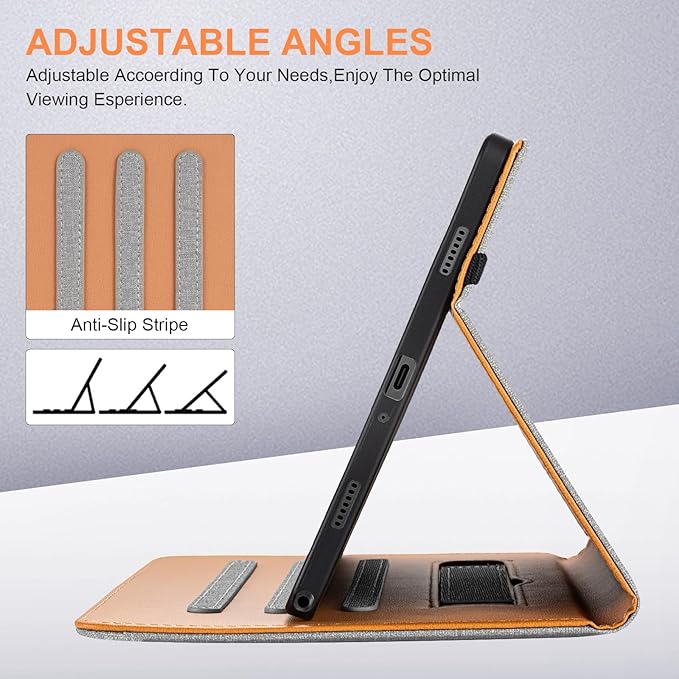 for Samsung Galaxy Tab A9 Plus Case Multiangle Stand for Samsung Tab A9 Plus Tablet Case 11 Inch SM-X210/SM-X216/SM-X218,Gray