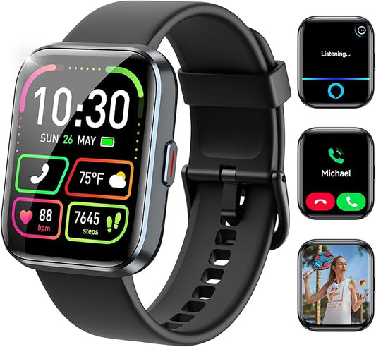 Smart Watches for Women and Men - 2025 New Smart Watch with 3 ATM Waterproof 1.83" Display 120+Sports,Fitness Tracker for iPhone Android Phone,Alexa,Call&Notification Alerts,Heart Rate&Sleep Monitor