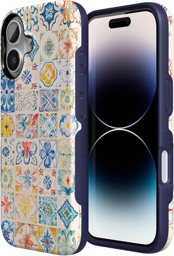Casely iPhone 17 Case | Tuscan Tiles | Dolce Vita | Compatible with MagSafe | Bold Protective Design