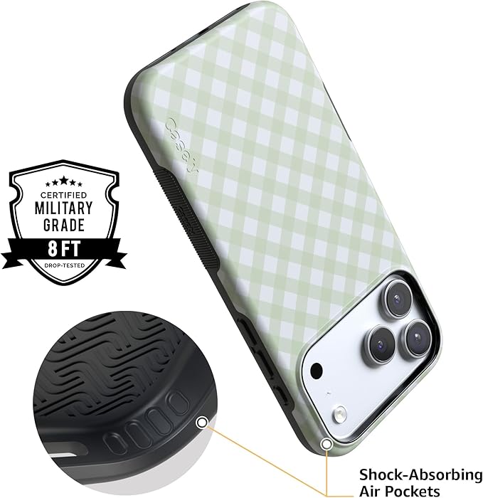 Casely iPhone 17 Pro Case | Mint Lattice | Sunday Best | Compatible with MagSafe | Bold Protective Design