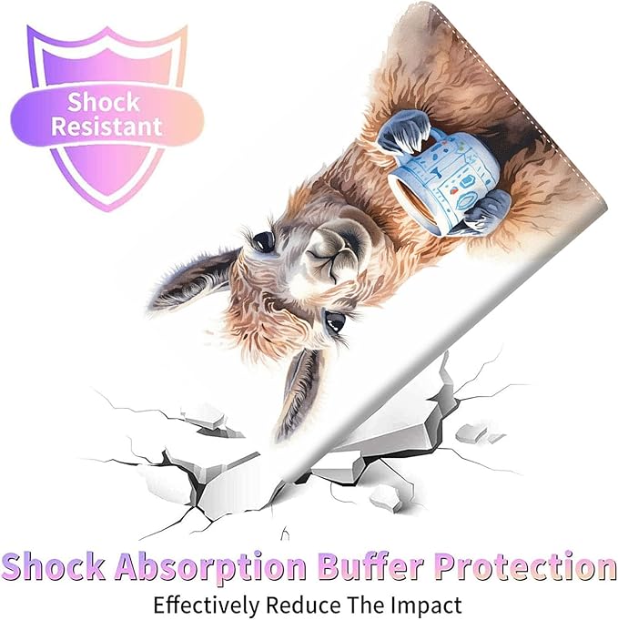 Case for Galaxy Tab A9 Plus ， Auto Sleep/Wake Multi-Angle Viewing Slim Folio Stand Cover for Samsung Galaxy Tab A9+/A9 Plus 11 Inch 2023 (SM-X210/X216/X218), Alpaca Art