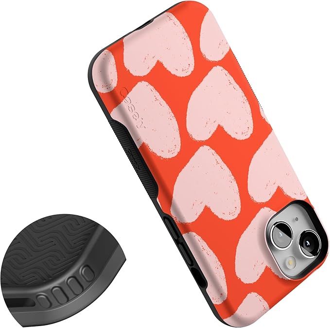 Casely iPhone 14 Case | Love You More | Heart Doodle | Compatible with MagSafe | Bold Protective Design