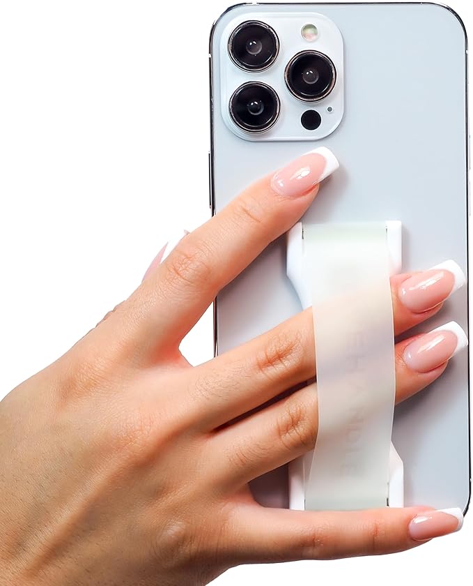 LOVEHANDLE PRO Premium Phone Grip - Silicone Phone Strap - Magnetic Phone Mount and Kickstand for Smartphone and Tablet - Natural Glow Silicone