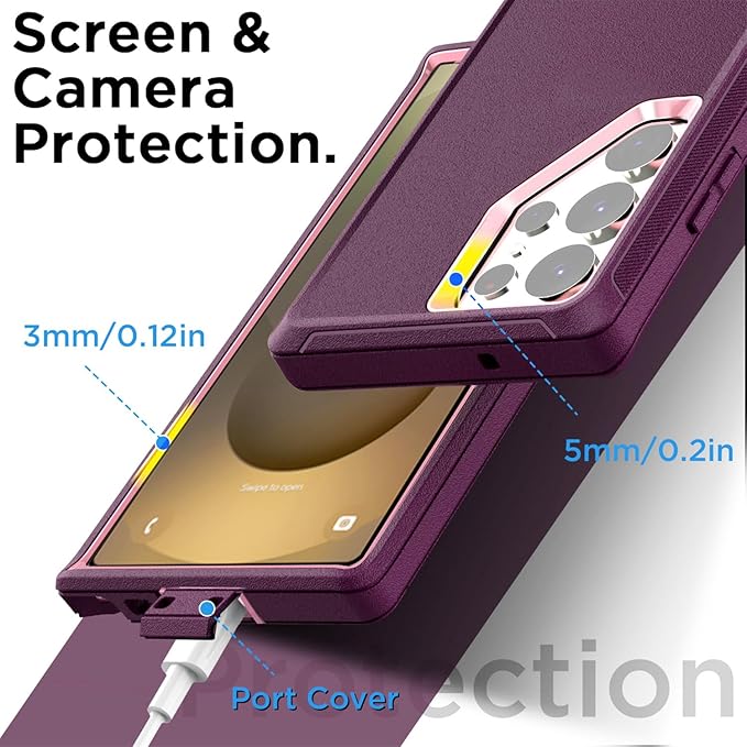 AICase for Samsung Galaxy S25 Ultra(6.9"),Heavy Duty Drop Protection Full Body Rugged Shockproof/Drop Proof/Dust Proof Military Protective Tough Durable Phone Cover for Galaxy S25 Ultra 2025_3