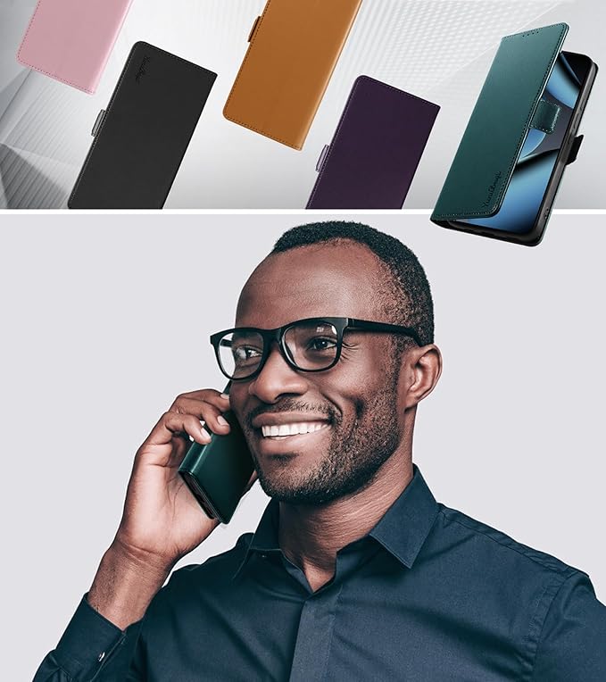 Wallet Flip Case for Google Pixel 10/10 Pro 5G - [RFID Blocking] Luxury PU Leather Card Holder Magnetic Phone Cover with Kickstand,Shockproof Protective Case,Green