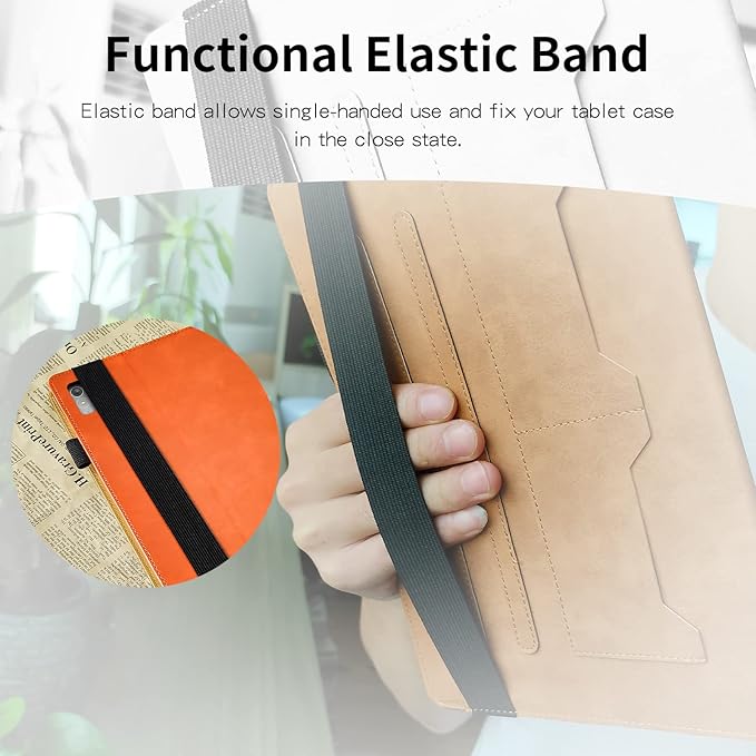 Case for Lenovo Tab P11 2nd Gen/Xiaoxin Pad Plus 2023 11.5" TB350FU/TB350XU case Bussiness Premium PU Leather Stand Folding Folio Cover for Lenovo Tab P11 2nd Gen 11.5 inch -Orange