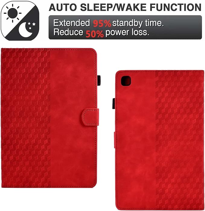 Case for Samsung Galaxy Tab S6 Lite 2024/2022/2020 10.4 inch Case SM-P620/P625/P610/P613/P615/P619 PU Leather Folio Magnetic Cover Card Holder with Pen Holder,Red