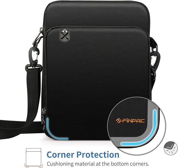 FINTIE 11 Inch Tablet Sleeve Case, Briefcase Shoulder Bag for 11" iPad (A16) 2025, Air M3 M2 2025/2024, 10.9" iPad 10th Gen, 10.9" Air 5/4, Galaxy Tab, Black