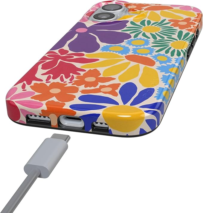 Casely iPhone 17 Case | Flower Patch | Multi-Color Floral | Compatible with MagSafe | Classic Ultra Slim Design