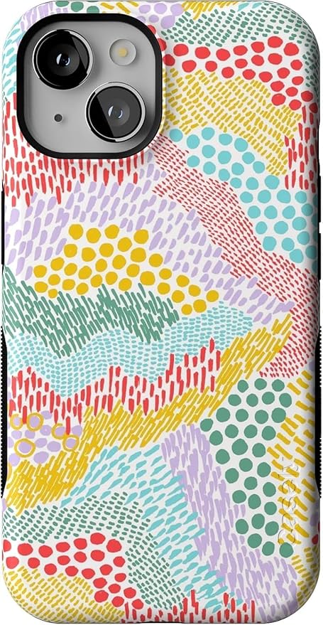 Casely iPhone 14 Case | Color Me Happy | Pattern Colorblock | Compatible with MagSafe | Bold Protective Design