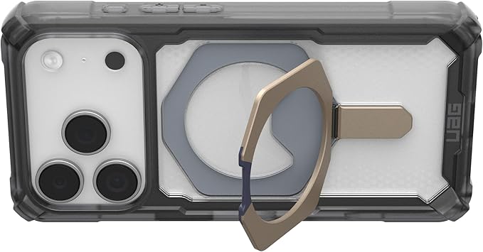 URBAN ARMOR GEAR UAG Designed for iPhone 17 Pro Case with Kickstand Plasma XTE - Compatible with MagSafe Transparent Military Grade Protective Cover, Ash/Titanium