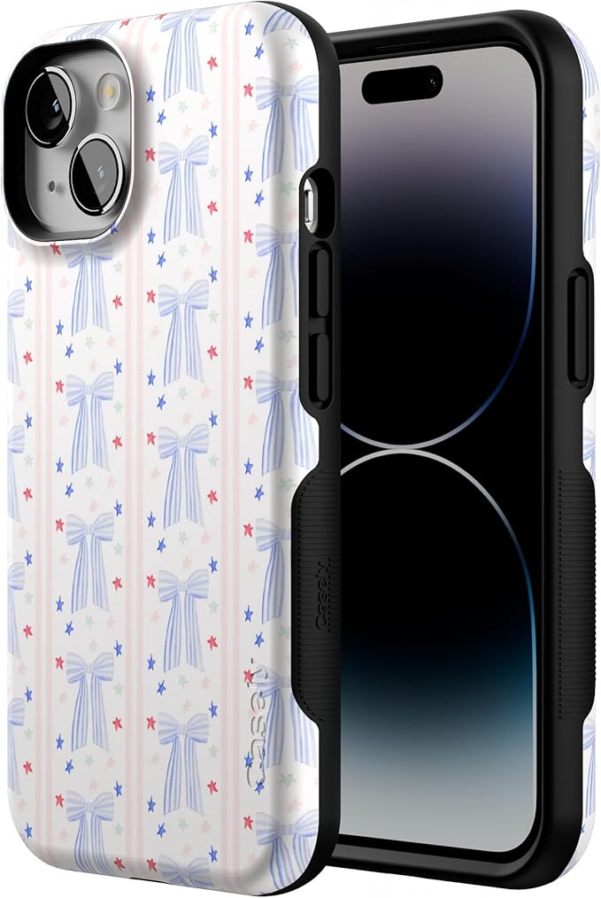 Casely iPhone 14 Case | Summer Bows | Coquette | Compatible with MagSafe | Bold Protective Design