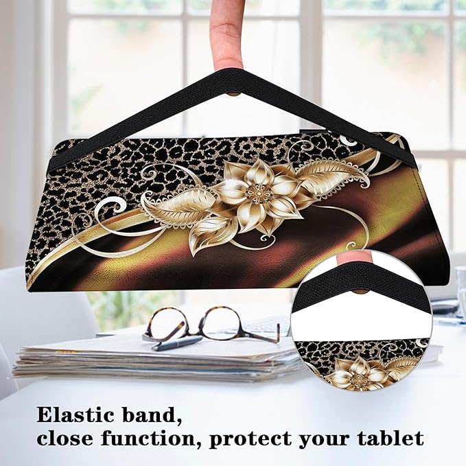 Case for Lenovo Idea Tab Pro 12.7 inch 2025 Tablet, PU Leather Folio Shockproof Protective Cover for Lenovo Idea Tab Pro 12.7" - Metallic Flower