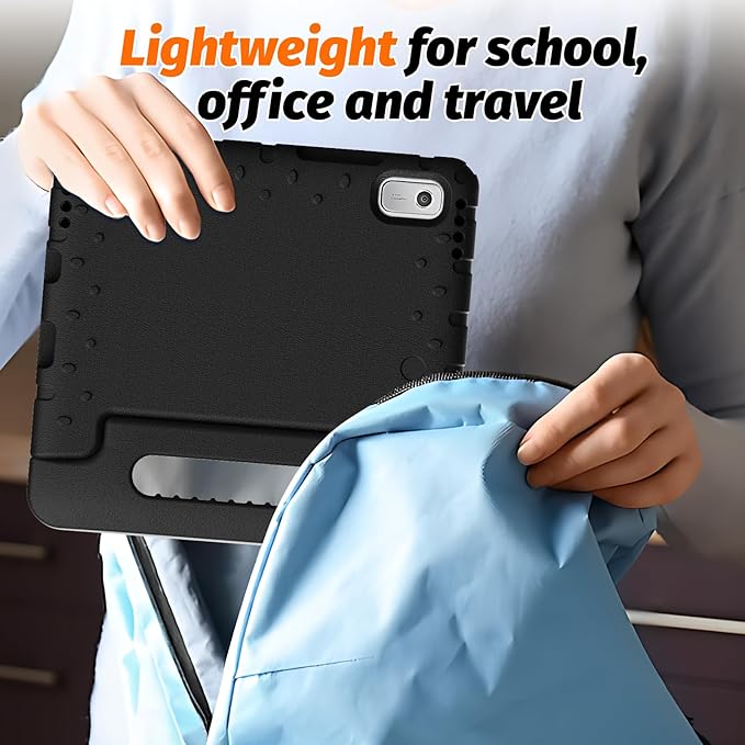 for Lenovo Tab M9 Case, New Kids Heavy Duty Cover with Convertible Handle Stand for Lenovo Tab M9 9.0 Inch 2023, Black