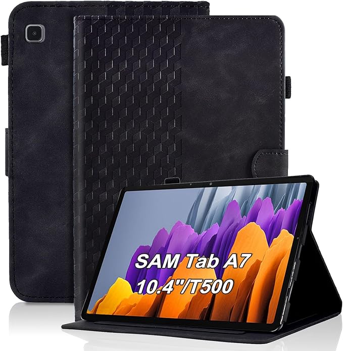 Case for Samsung Galaxy Tab A7 10.4-Inch 2020 (SM-T500/T505/T507) Magnetic PU Leather Folio Cover Card Holder Multi-Angle Galaxy Tab A7 10.4",Black