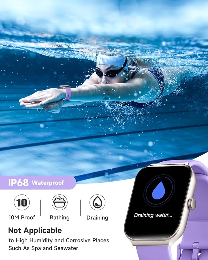 Smart Watch for Women Alexa Built-in, 1.95" Fitness Tracker with Answer/Make Calls, IP68 Waterproof/Heart Rate/Sleep Tracker/100 Sport Modes, Fitness Watch Compatible Android iOS