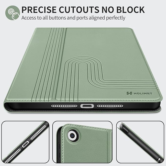 H HOLIMET Case for iPad 9th Generation 10.2 Inch 2021 iPad 8th 7th Generation 2020/2019 with Pencil Holder Vegan Leather Auto Sleep/Wake Smart Shockproof Protective Cover