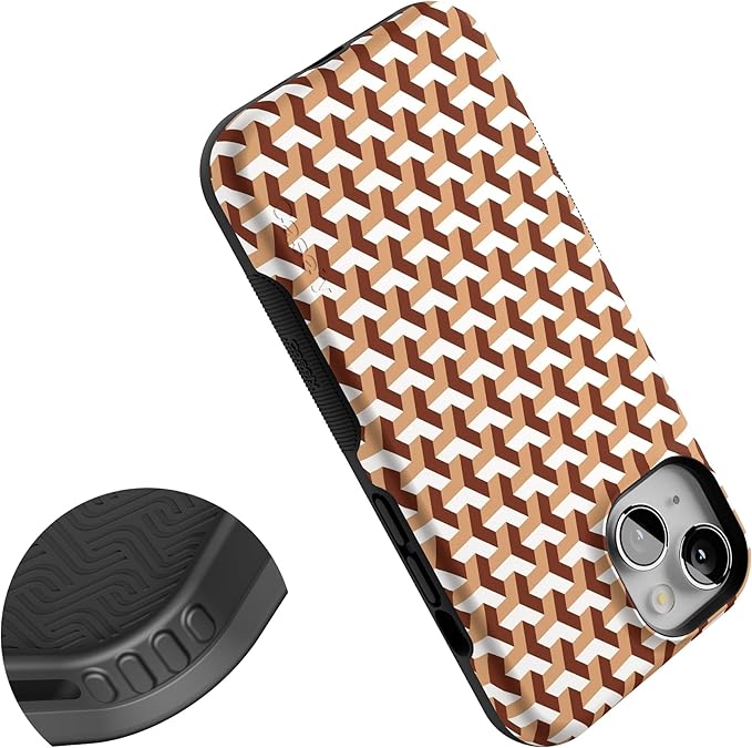 Casely iPhone 14 Case | Step It Up | Abstract Geo | Compatible with MagSafe | Bold Protective Design