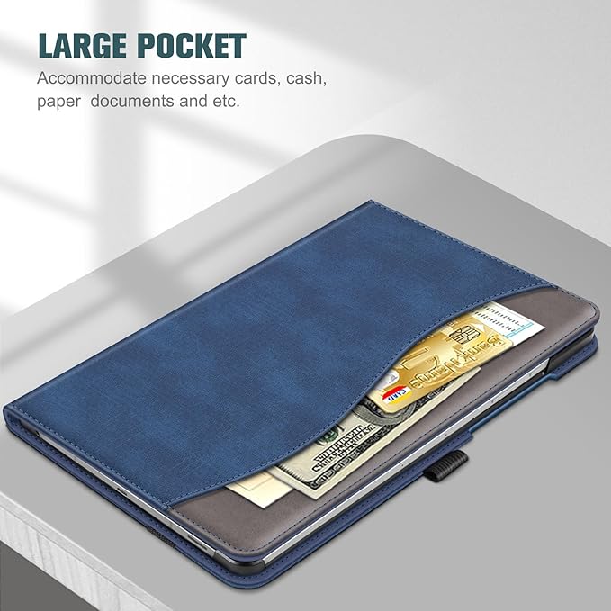 Fintie Case for Samsung Galaxy Tab S10 Lite/ S10 FE/ S9 FE 5G 10.9 Inch/Tab S9 11 Inch with S Pen Holder, Multi-Angle Viewing Protective Cover with Pocket, Auto Sleep/Wake, Denim Indigo