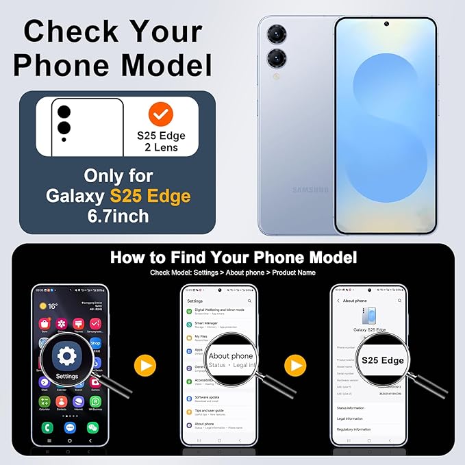 for Samsung Galaxy S25 Edge Case Wallet with RFID [Cards Holder][Camera Cover][Edge Raised] Full Body Shockproof Silicone Protective Phone Case for Galaxy S25 Edge 2025 (Champagne Gold)